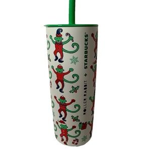 NEW. ROLLER RABBIT X STARBUCKS Monkey Tumbler